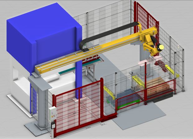 Robotergestützte automatisierung der Pressenbeschickung an Bestandsanlagen